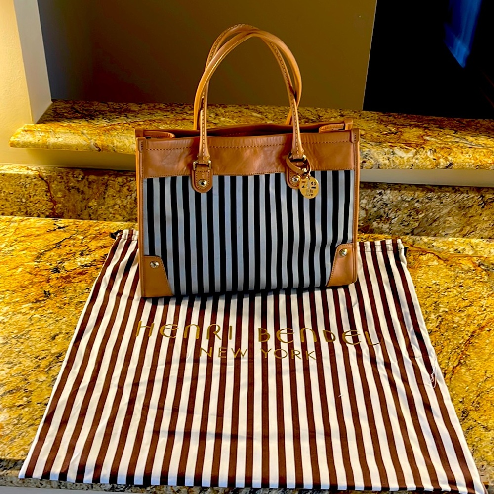 Henri Bendel classic striped handbag